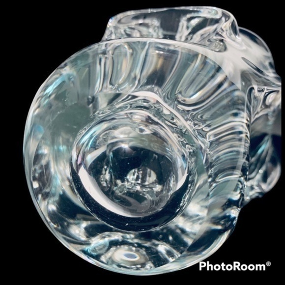 Vintage Hand Blown Glass Basket Vase Ashtray - Picture 8 of 11